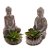 Buddha de Concreto com Suculenta Sortido 9cm x 8cm x 12cm - Imagem 1