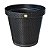 Vaso Redondo Rattan Terracota 35 Cm 20 Litros Preto 25822PM Arqplast - Imagem 1