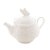 Conjunto 3 Peças Para Servir Chá de Porcelana Luxo Branco - Imagem 5