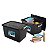 Kit 6 Caixas Organizadoras 56 Litros  C/ Tampa e Trava Preta 25793PM Arqplast - Imagem 2