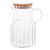 Jarra de Vidro 1 Litro Com Tampa de Bambu Classic 2901 Lyor - Imagem 2