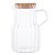 Jarra de Vidro 1 Litro Com Tampa de Bambu Classic 2901 Lyor - Imagem 3