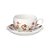 Xicara Para Chá ou Café Com Pires Porcelana 160ML 6 Peças - Imagem 2