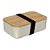 Marmiteiro De Fibra de Bambu Bege Porta Mantimentos 900ml - Imagem 1