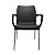 Cadeira Poltrona Sec Line Plástica Preta Pés Aluminio 120kg - Imagem 3