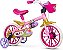 Bicicleta Infantil Aro 12 Menina Princesa Disney Nathor Rosa - Imagem 1