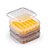 Porta Frios Triplo Transparente Livre de Bpa 16,5x15x10,5 CM - Imagem 1