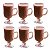 Conjunto 6 Taças de Cappuccino café Alça e Pé de Vidro 114ml - Imagem 3