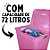 Cesto P/ Roupa Suja Retangular 72 Lts Rattan C/ Tampa Rosa - Imagem 5