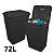 Cesto P/ Roupa Suja Retangular 72 Lts Rattan C/ Tampa Preto - Imagem 2