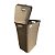 Cesto P/ Roupa Retangular 72 Lts Rattan C/ Tampa Capuccino - Imagem 2