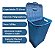 Cesto P/ Roupa Suja Retangular 72 Lts Rattan C/ Tampa Azul - Imagem 4