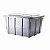 Organizador Box Fort 44 Litros Eco Com Tampa e Travas Cinza - Imagem 1