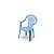 Cadeira Poltroninha Kids Educativa Infantil de Plástico Azul - Imagem 2