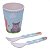 Kit Infantil Comida Divertida Safari Prato Bowl Copo Colher - Imagem 4