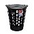 Cesto Para Roupas Telado com Tampa 40 Lts Preto 33x45x57cm - Imagem 1
