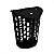 Cesto Para Roupas Telado com Tampa 40 Lts Preto 33x45x57cm - Imagem 2