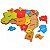 Quebra Cabeça Mapa do Brasil G em MDF 2,5mm 27 Peças 38x37cm - Imagem 4