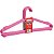Cabide Infantil Bebe Rosa Com 5 Pçs 30x13,5 Cm Reforçado - Imagem 1
