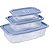 Kit 3 Potes P/Alimentos Retangular C/Tampa 2,7L,1,2L e 520ML - Imagem 4