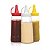 Conj 3 Bisnagas Transp. 200ml Catchup, Maionese Mostarda - Imagem 1