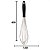 Batedor Manual Profissional Aço Inox C Cabo PP Preto 40 Cm - Imagem 4