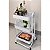 Carrinho Organizador Multiuso 3 Prateleiras Branco Com Rodas - Imagem 4
