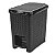 Lixeira Juta Retangular Com Pedal 6 Litros Preta 26,5x26x16,3cm - Imagem 1
