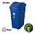 Lixeira Seletiva Azul Res. Papel 40 Litros Tampa Basculante - Imagem 4