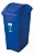 Lixeira Seletiva Azul Res. Papel 40 Litros Tampa Basculante - Imagem 2