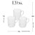 Conjunto 3 Canecas de Café de Vidro 250ml  Diamond 45049 Lyor - Imagem 2