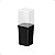 Porta Escovas Liso Preto Com tampa 8x8x20cm BPA Free - Imagem 1
