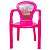 Cadeira Infantil Plástica Reforçada Rosa Princesa 34x51x27cm - Imagem 1