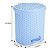 Lixeira Cesto Com Pedal e Tampa Rattan 6 Litros Azul 25,5Cm - Imagem 3