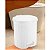 Lixeira Cesto C/ Pedal e Tampa Rattan 6 Litros Branca 25,5Cm - Imagem 3