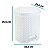 Lixeira Cesto C/ Pedal e Tampa Rattan 6 Litros Branca 25,5Cm - Imagem 2