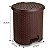 Lixeira Cesto Com Pedal e Tampa Rattan 6 Litros Café 25,5Cm - Imagem 2