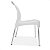 Cadeira Plástica Sec Line Branca Com Pés Em Alumínio - Imagem 3