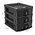 Gaveteiro Organizador Prático Com 3 Gavetas Baixa Preto 34cm USUAL 637 - Imagem 3