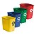 4 Cestos Seletivos 24 Litros Cor Azul, Vermelho, Verde e Amarelo Acrimet 574.0 - Imagem 1