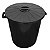 Cesto de Lixo Lixeira 100 Litros Com Tampa 56x50 Cm Preto PLASNORTHON  	1410 R - Imagem 2