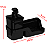 Dispenser Porta Detergente e Esponja Flat 500ML Cor Preto - Imagem 2