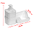 Dispenser Porta Detergente e Esponja Flat 500ML Cor Branco - Imagem 3
