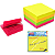 Bloco Adesivo Kaz 51x51mm Neon, 300 Folhas Coloridas,4 Cores - Imagem 1