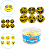 Borracha Escolar Amarela Fantasia Smile KZ3017 - Imagem 1