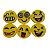 Borracha Escolar Amarela Fantasia Smile KZ3017 - Imagem 2