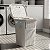 Cesto Rattan De Roupas Organizador Com Tampa Branco 50 Lts - Imagem 2