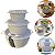 Kit 3 Bowl 500ml, 1L, 2.800ml Vasilha Pote Resistente Branco - Imagem 1