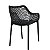Poltrona Plástica Mosaico Preta Robusta Multiuso Casa Bar - Imagem 2