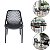 Cadeira Plastica Mosaico Preta Robusta Multiuso Casa Bar - Imagem 1
